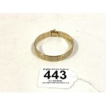 750 18K MARKED B.D LINK BRACELET WITH ALTERNATING SEGMENTS OF YELLOW, WHITE, AND ROSE GOLD LENGTH