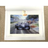 LIMITED EDITION 70/400 - UNFRAMED PRINT - 'PRIMA VITTORIA' JUAN PABLO MONTOYA FIRST GRAND PRIX WIN