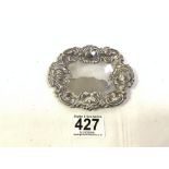 VICTORIAN HALLMARKED SILVER EMBOSSED PIN TRAY CHESTER 1900 BY WILLIAM AITKEN 23 GRAMS