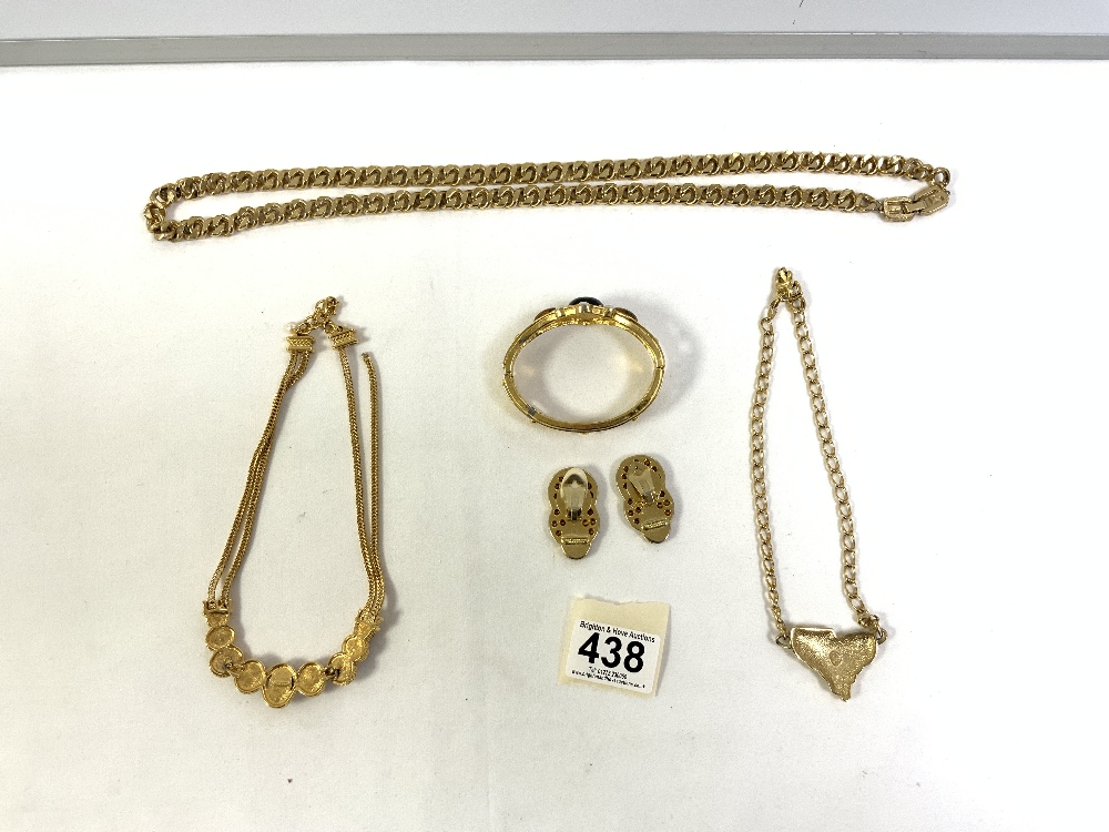 SMALL QUANTITY OF VINTAGE COSTUME JEWELLERY MONET, GIVENCHY AND BERGDORF GOODMAN - Bild 3 aus 4