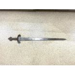 A REPLICA MEDIEVAL CROSS-GUARD SWORD. BLADE 86 CMS.