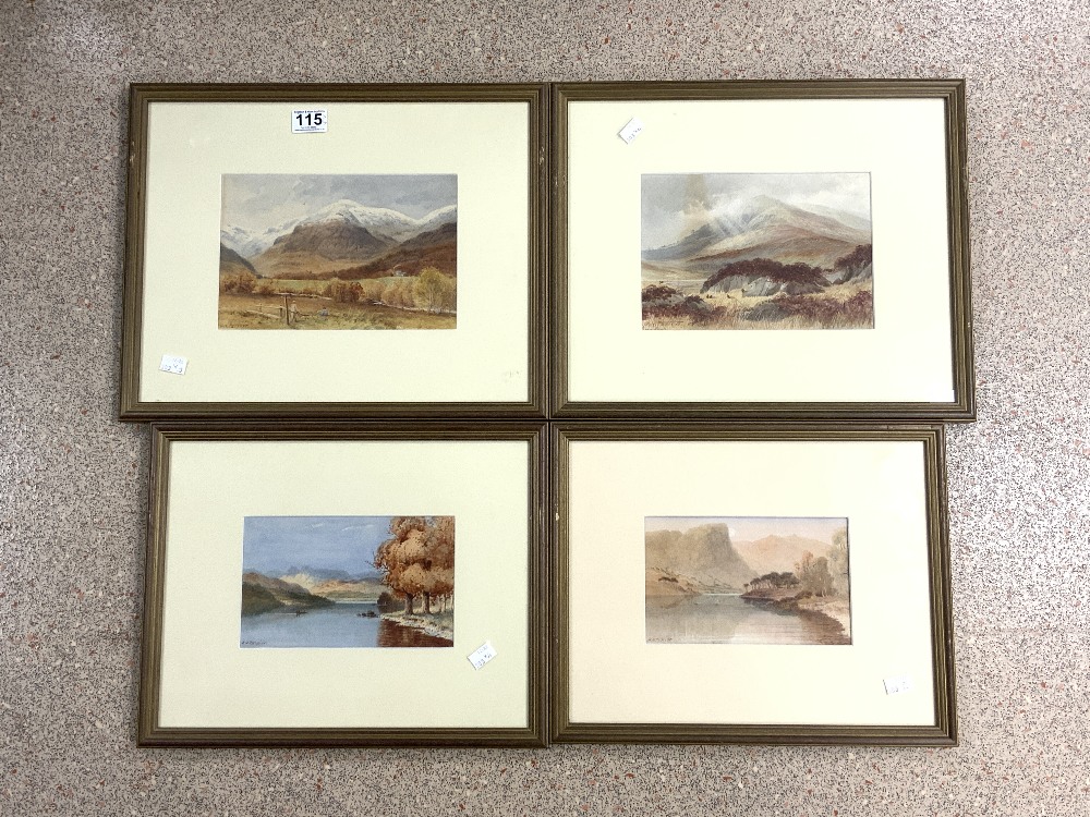 G H PETTITT FOUR WATERCOLOUR DRAWING LANDSCAPES SIGNED LARGEST 23 X 33