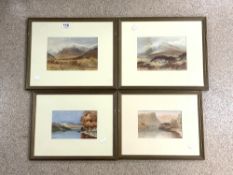 G H PETTITT FOUR WATERCOLOUR DRAWING LANDSCAPES SIGNED LARGEST 23 X 33