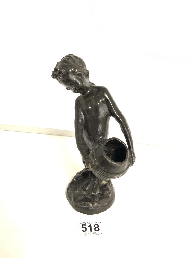 BRONZE FIGURE - YOUNG PERSON HOLDING A WATER POT 25CM - Image 4 of 4