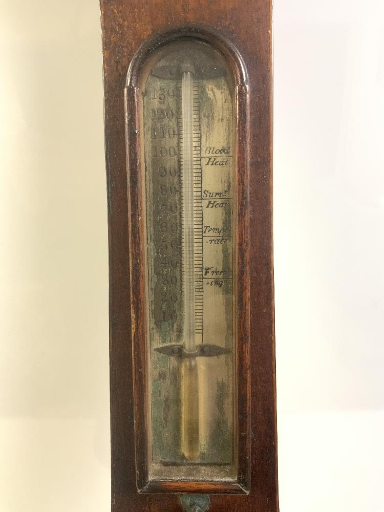 A VICTORIAN MAHOGANY BANJO BAROMETER BY BARHAM OF SEVENOAKS - Image 3 of 8