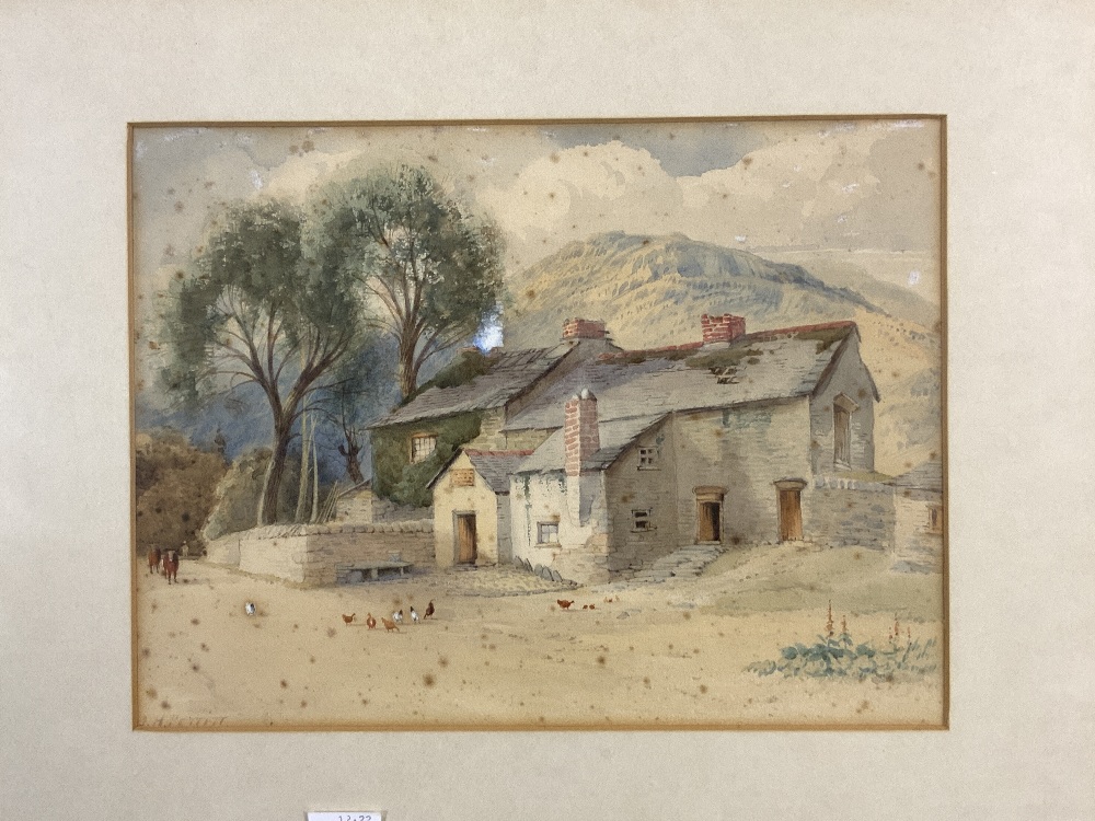 G H PETTITT,THREE WATERCOLOURS OF LANDSCAPES WITH FIGURES AND COTTAGES SIGNED LARGEST 32X 23 CM - Image 4 of 5