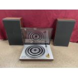 JACOB JENSEN BANG & OLUFSEN TURNTABLE- BEOGRAM 1700, WITH PAIR OF SPEAKERS- BEOVOX S35-2 T 6316, (50