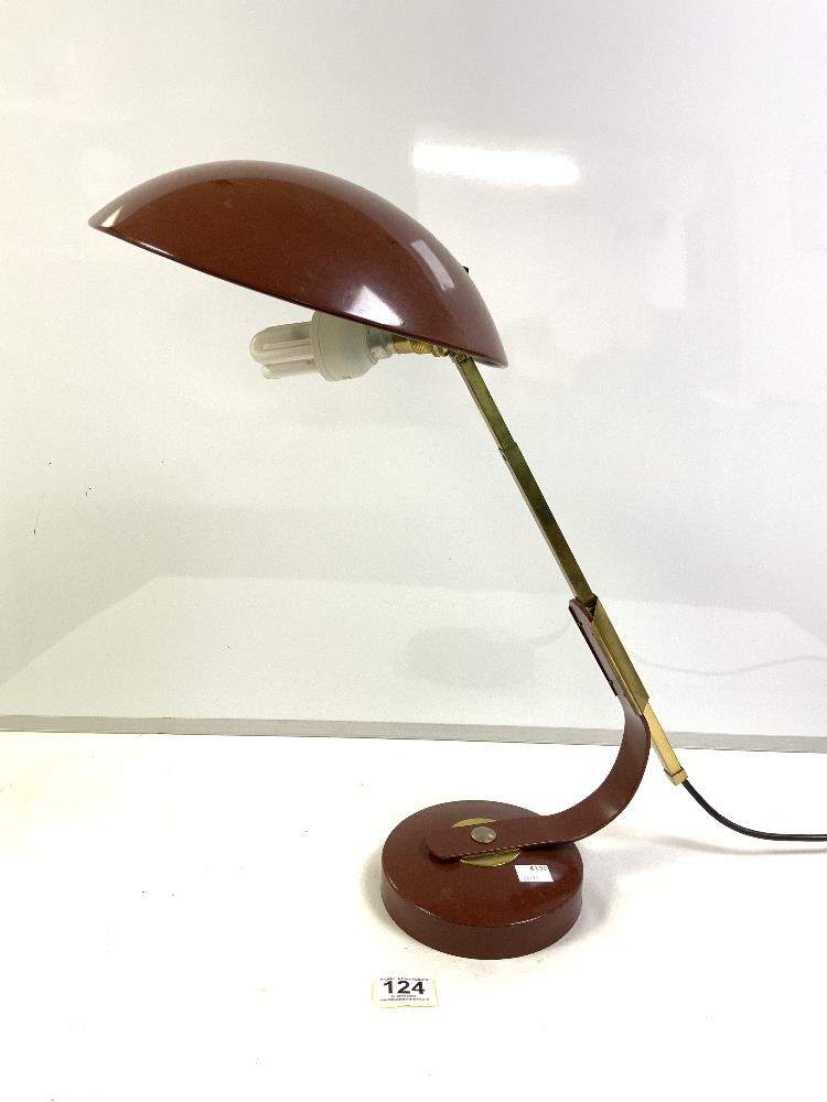 A SOLERE - PARIS BRASS 1950S DESK LAMP
