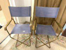 VINTAGE PAIR OF FRENCH DIRECTORS CHAIRS BY LAFUMA