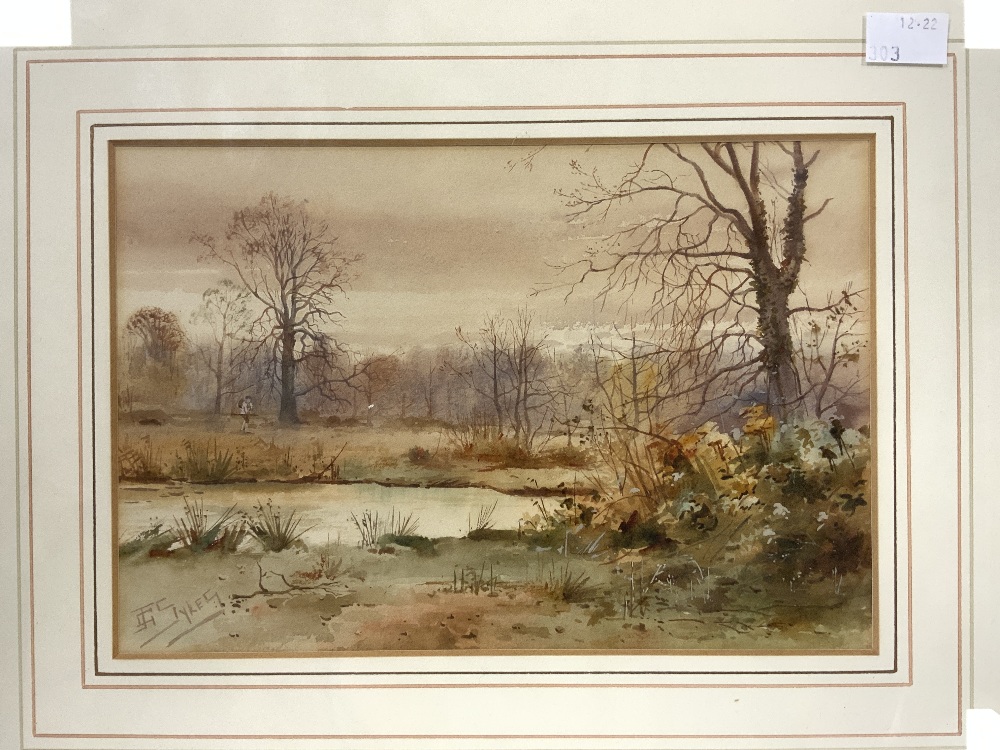 JOHN GUTTERIDGE SYKES, 1886-1941, SET OF FOUR WATERCOLOUR DRAWINGS OF LANDSCAPES WITH FIGURES AND - Image 2 of 7