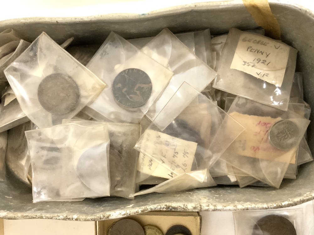 MIXED SILVER COINS, AND SETS OF GREAT BRITAIN PENNIES, HALLMARKED SILVER SPOON ETC. - Image 8 of 18