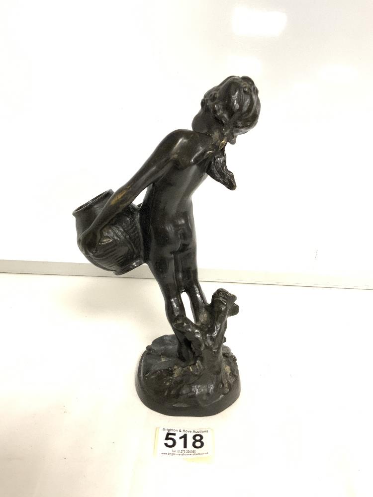 BRONZE FIGURE - YOUNG PERSON HOLDING A WATER POT 25CM - Image 2 of 4