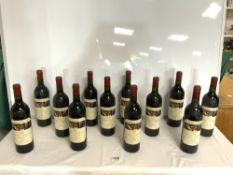 TWELVE BOTTLES OF RED WINE RIOJA RESERVA 1995