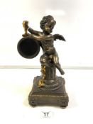 A COMPOSITE FIGURE OF A CHERUB ON COLUMN, 22CMS