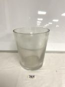 BACCARAT LARGE CLEAR GLASS CHAMPAGNE BUCKET 23CM