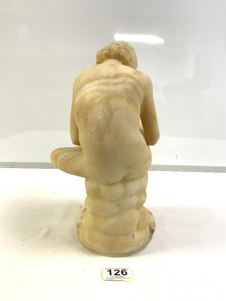 ALABASTER SCULPTURE OF THE THORN SHOOTER A/F 23 CM - Image 3 of 6