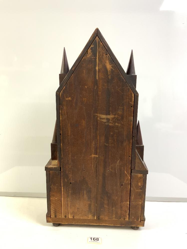 AMERICAN MAHOGANY ARCHITECTURAL MANTEL CLOCK CASE 32 X 60 CM - Image 6 of 6