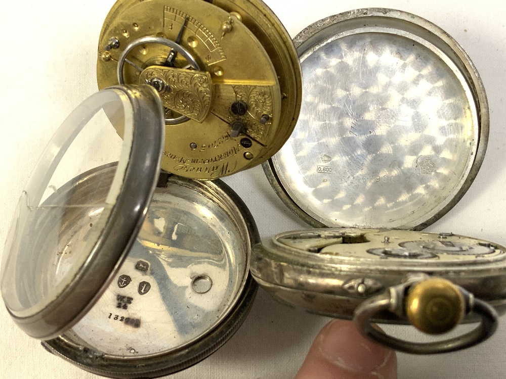 TWO VICTORIAN HALLMARKED SILVER POCKET WATCHES (ONE CRACKED GLASS) - Image 8 of 8