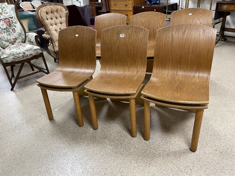 SET OF SIX DANISH STYLE BENTWOOD BEECH DINING CHAIRS - Image 2 of 5
