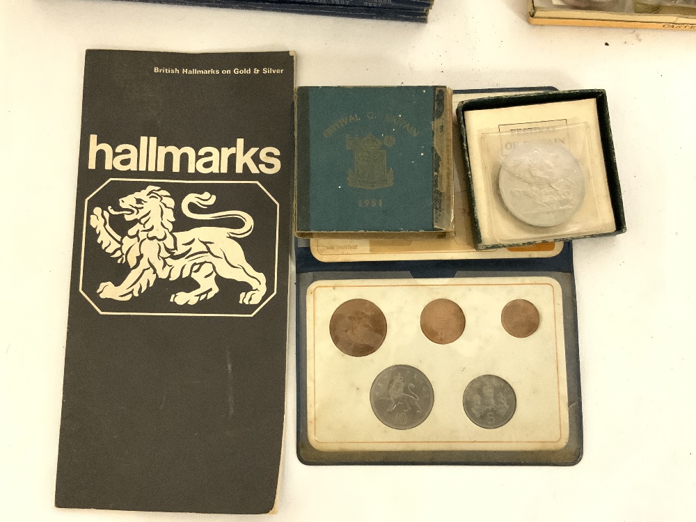 MIXED SILVER COINS, AND SETS OF GREAT BRITAIN PENNIES, HALLMARKED SILVER SPOON ETC. - Image 3 of 18