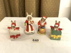 BUNNYKINS - CHRISTMAS RELATED FOUR IN TOTAL