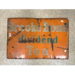 ENAMEL SIGN BROOKE BOND DIVIDEND TEA 50 X 76 CMS