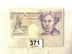 A £20 NOTE WITHOUT THE QUEENS FACE