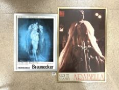 ROYAL OPERA HOUSE COVENT GARDEN POSTER- ARABELLA WITH KIRI TE KANAWA, 49X76, AND ANOTHER, HOMMAGE