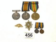 PAIR OF WORLD WAR 1 MEDALS FOR- ALFRED HENRY FRANCIS, 3240 C. SGT WORC. REG, WITH MINATURES, A