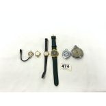 A LUCERNE SWISS MADE PENDANT WATCH, AFTER EIGHT WRIST WATCH, THREE LADIES WRIST WATCHES, AND A