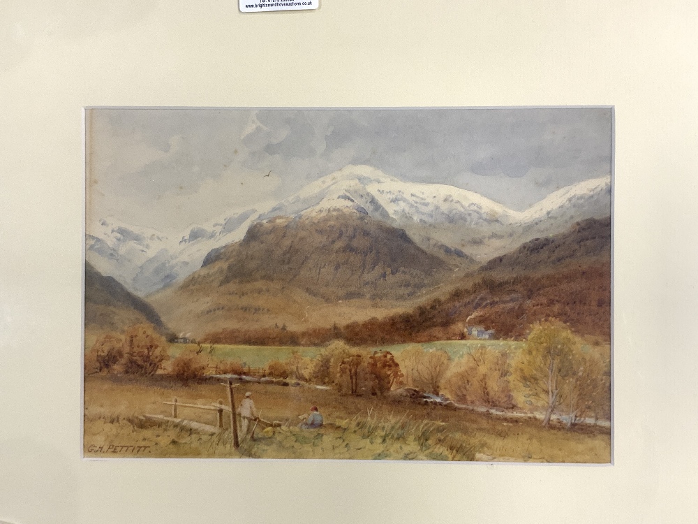 G H PETTITT FOUR WATERCOLOUR DRAWING LANDSCAPES SIGNED LARGEST 23 X 33 - Image 2 of 8