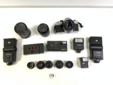 QUANTITY OF CAMERA AND LENSES OLYMPUS,PRATICA SCHNEIDER AND MORE