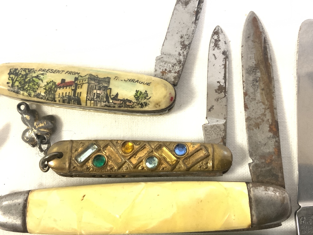 MOTHER O PEARL AND SILVER TOOTHPICK, PIPE SMOKERS POCKET KNIFE, AND FIVE OTHER POCKET KNIVES VARIOUS - Image 3 of 7