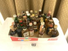 QUANTITY MINIATURE WHISKY AND BOURBON CHIVAS REGAL AND MORE