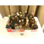 QUANTITY MINIATURE WHISKY AND BOURBON CHIVAS REGAL AND MORE