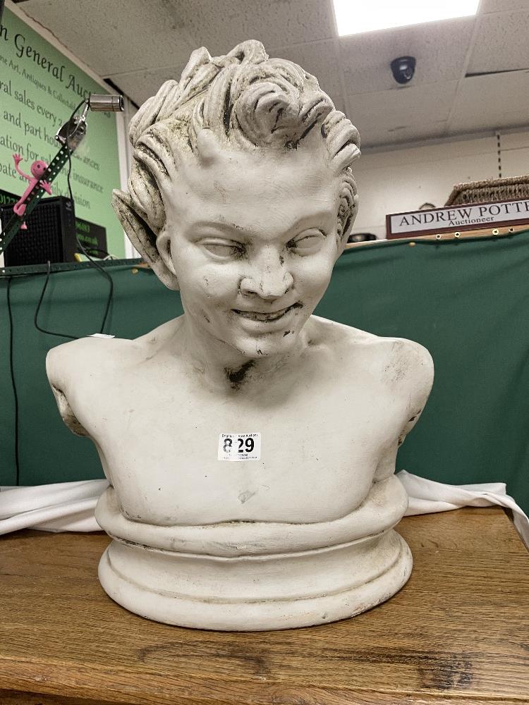 LARGE BUST OF A PIXIE 49CM