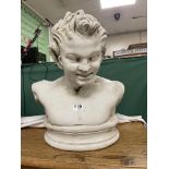 LARGE BUST OF A PIXIE 49CM