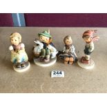 FOUR CERAMIC GOEBEL WEST GERMAN FIGURES