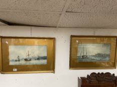 AUSTIN SMITH 1900 - PAIR OF WATERCOLOURS SIGNED DATED 1924 TITLED FALMOUTH AND NORTH BAY SCARBURE 65