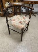 ANTIQUE CORNER CHAIR WITH A MIDDLE EASTERN DESIGN