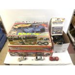 SCALEXTRIC SUPER TOURERS BOX SET AND A SCALEXTRIC GRAND PRIX BOXED SET WITH A AFX FIREBALL BOXED SET