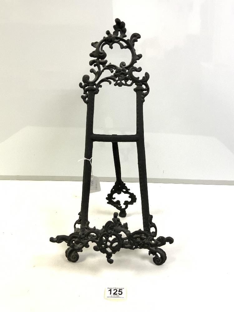 SMALL ORNATE METAL EASEL STAND 54CM