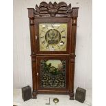 SILAS B TERRY 19TH CENTURY 8 DAY AMERICAN SHELF CLOCK WITH WEIGHTS AND PENDULUM AND KEY WORKING