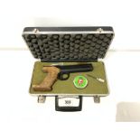 A .177 AIR PISTOL , MADE BY F.A.S. ITALY, IN ORIGINAL CASE.