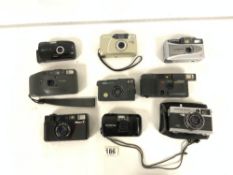 QUANTITY OF 35MM CAMERAS OLYMPUS AGFA NIKON AND MORE