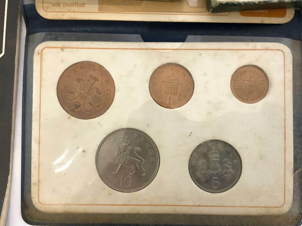 MIXED SILVER COINS, AND SETS OF GREAT BRITAIN PENNIES, HALLMARKED SILVER SPOON ETC. - Image 5 of 18