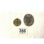 NAZI GENERAL ASSULT BADGE, AND A GERMAN WORLD WAR II MERIT MEDAL