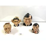 KEVIN FRANCIS LTD EDITION SPITTING IMAGE CHARACTER MUGS, NEIL KINNOCK 108/650 JOHN PRESCOTT 247/