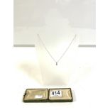 18CT DIAMOND SET PENDANT ON 925 GILT GOLD CHAIN (.256 CARAT