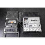 2 Vintage Cassette Tape recorders